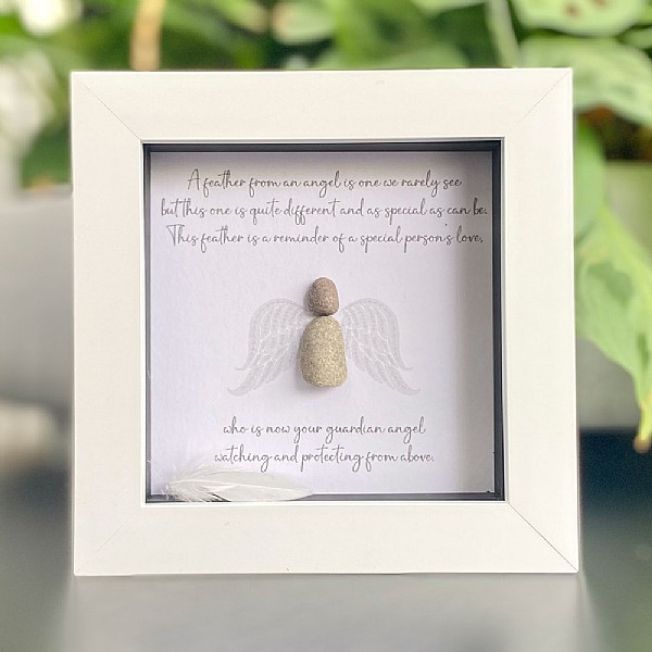 Angel White Mini Pebble Picture