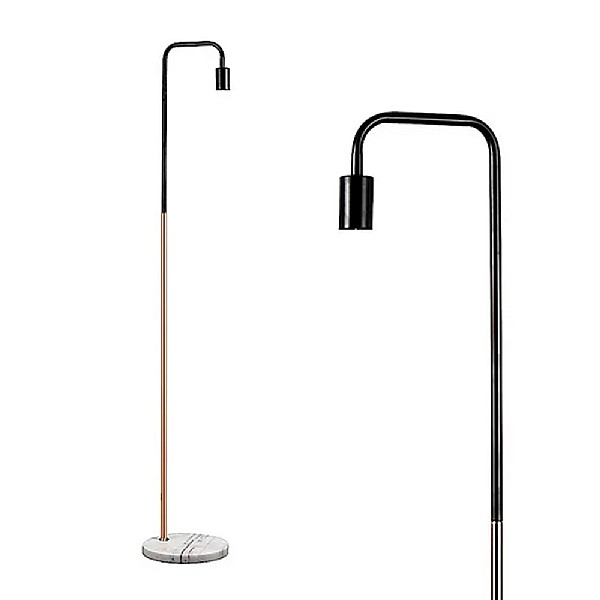 Steepletone Floor1D Copper Screw Up Style Dimmable Floor Lamp Base