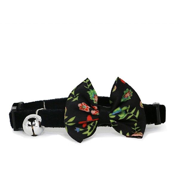 Ancol Vintage Bow Safety Cat Collar Black