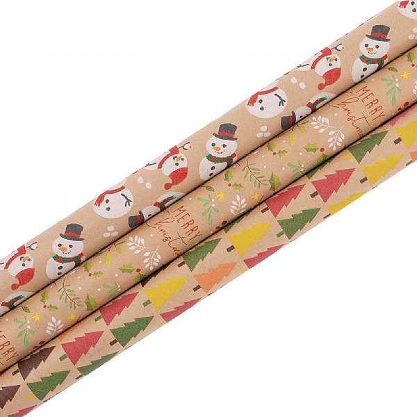 Colored Kraft Paper Christmas Wrapping Paper Gift Wrapping Paper Has A Back  Line Of 44 ×