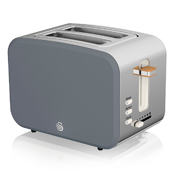 Swan 2 Slice Nordic Toaster Grey (ST14610GRYN)