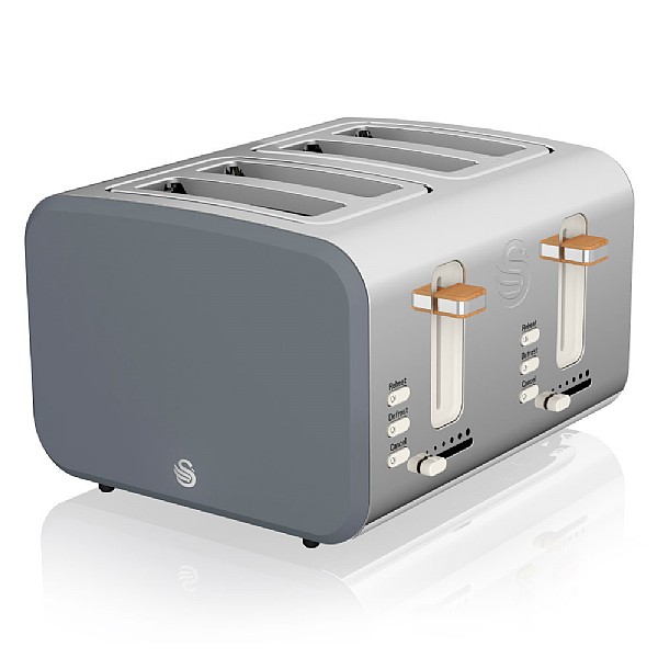 Swan 4 Slice Nordic Toaster Grey (ST14620GRYN)