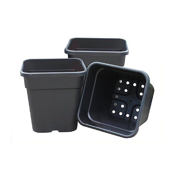 Garland 25cm Square Tomato Pots Black - (Pack of 3)