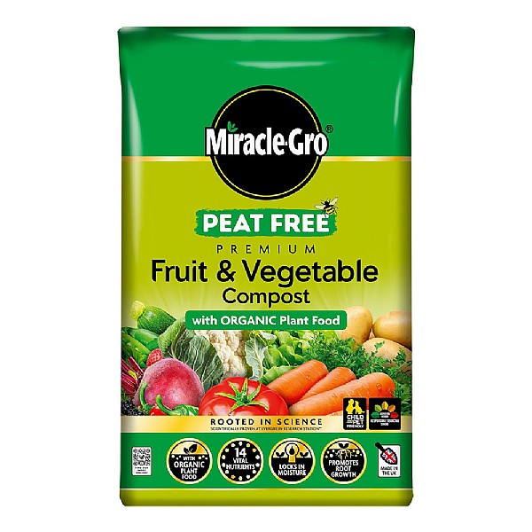 Miracle-Gro Peat Free Premium Fruit and Vegetable Compost (40L)