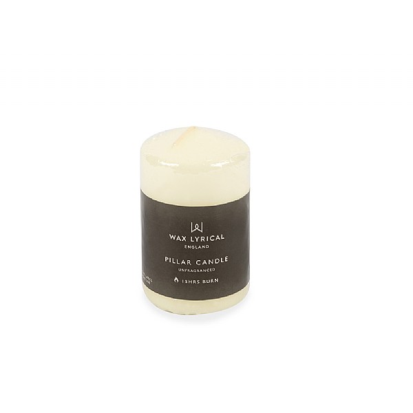 Wax Lyrical Unscented Ivory Pillar Candle 5 x 8cm