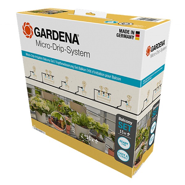 GARDENA Micro-Drip-System Irrigation Set - Balcony (15 plants)