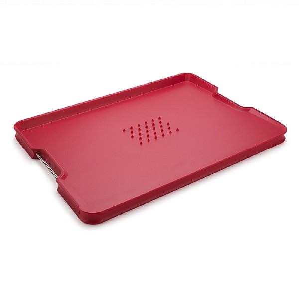 Joseph Joseph Cut&Carve™ Plus Multi-function Chopping Board - Red (Extra Large)