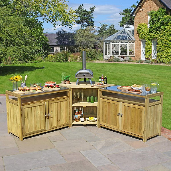 Free Standing Rustic Outdoor Kitchens Outdoor BBQ Brick Kitchen