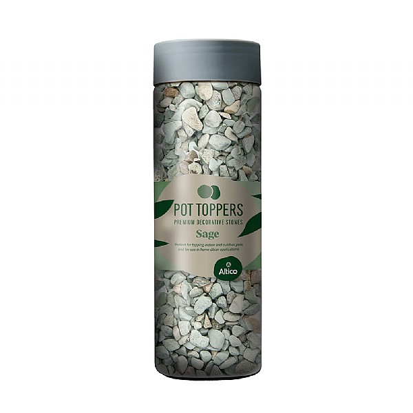 Altico Sage Pot Toppers Sage Green Tumbled Chippings