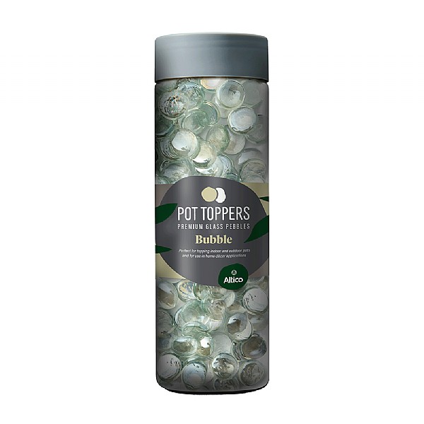 Altico Bubble Pot Toppers Clear Iridescent Glass Pebbles