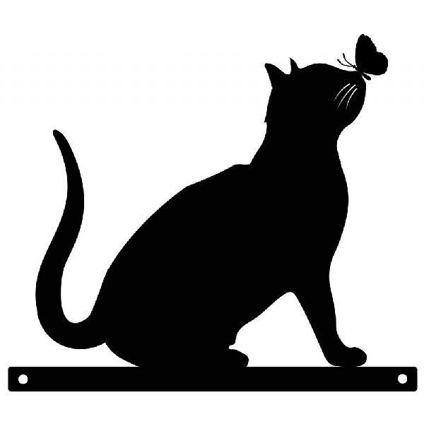 Cat with Butterfly Fence Topper