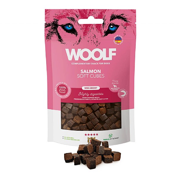 Woolf Soft Cubes - Salmon (100g)