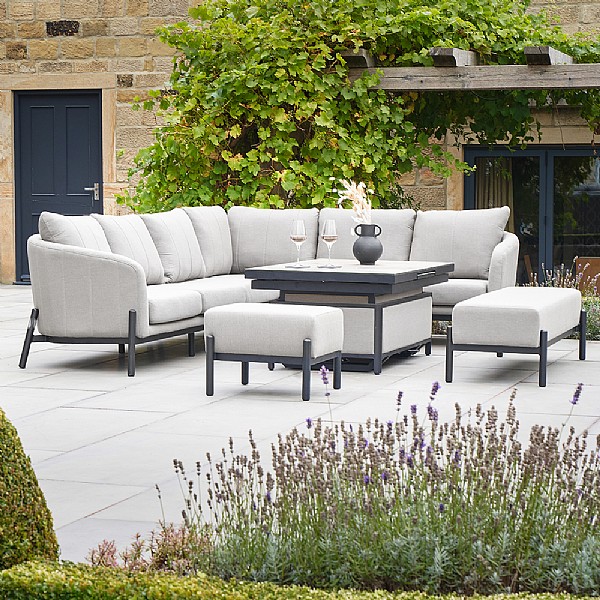 Pacific Nevada Outdoor Corner Sofa Set with Adjustable Table
