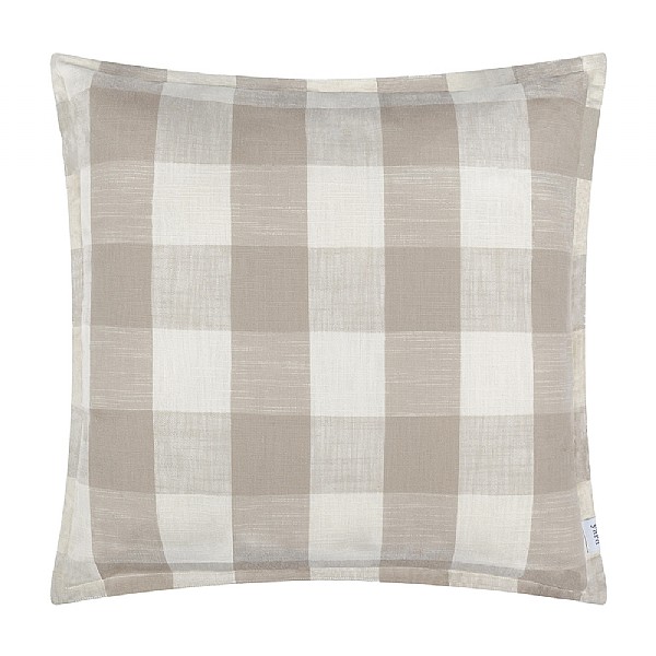 Yard Chesil Check 100% Cotton Outdoor Cushion Natural (50x50cm)