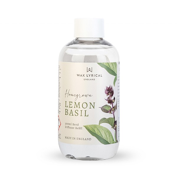 Wax Lyrical Homegrown Reed Diffuser Refill Lemon Basil (200ml)