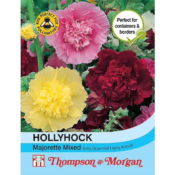 Thompson & Morgan Hollyhock Majorette Mixed