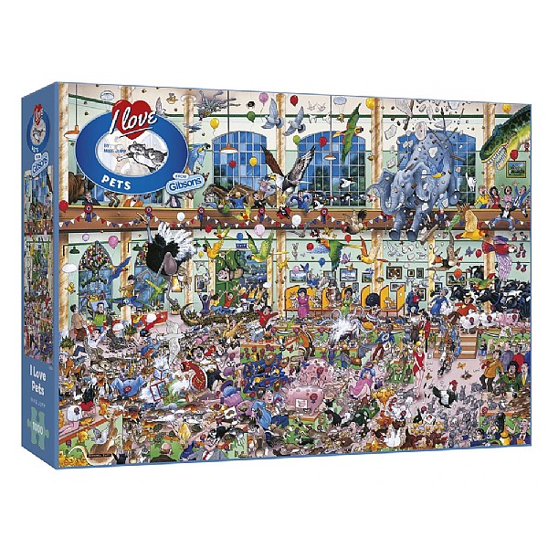 Gibsons I Love Pets 1000 Piece Jigsaw Puzzle