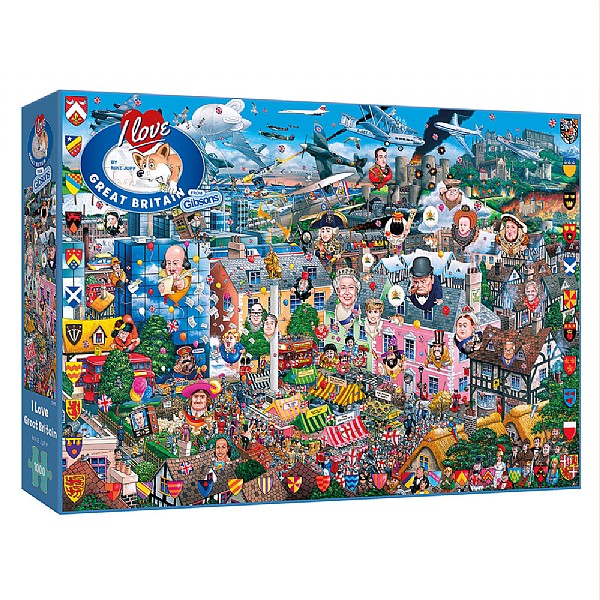 Gibsons I Love Great Britain MJ 1000 Piece Jigsaw Puzzle