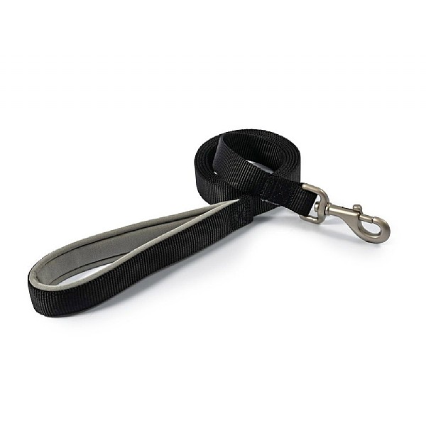 Ancol Heritage Nylon Padded Lead Black (1m x 25mm)