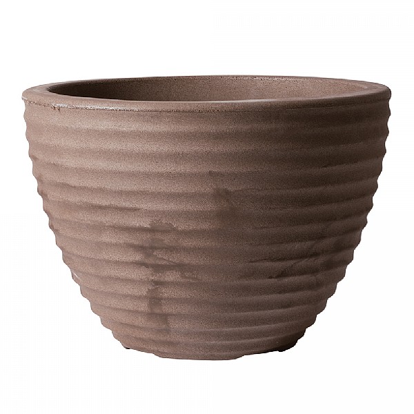 Stewart Garden Low Honey Pot Planter 50cm - Dark Brown
