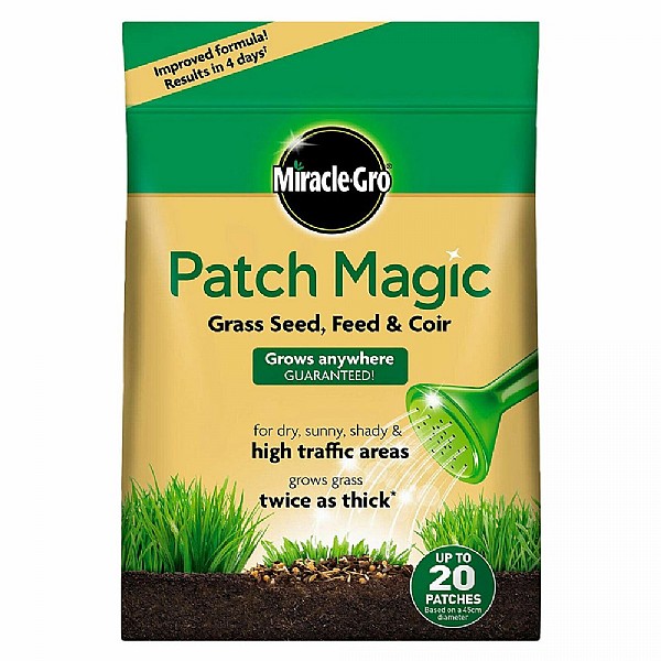 Miracle-Gro Patch Magic Grass Seed, Feed & Coir Bag - 20 Patch Bag (1.5kg)