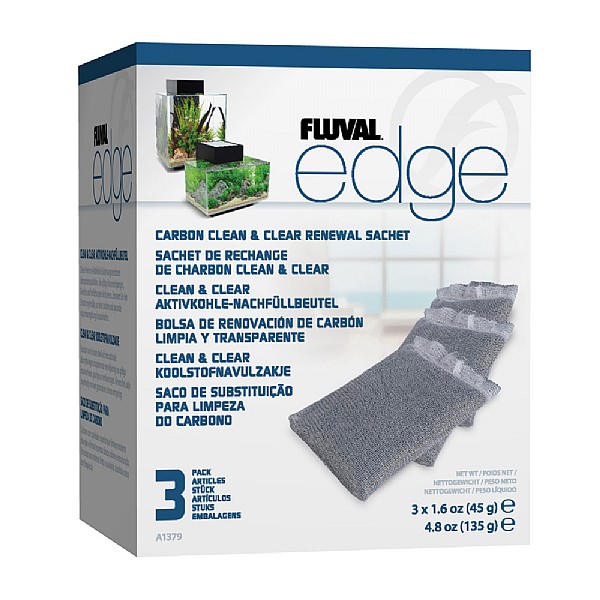 Fluval Edge Carbon Clean and Clear (3 x 45g  sachets)