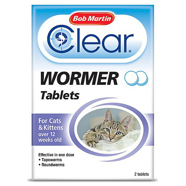 Bob Martin Clear Wormer Tablets for Cats & Kittens (2)