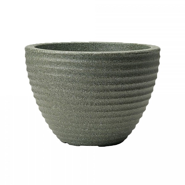 Stewart Garden Low Honey Pot Planter 37cm - Marble Green