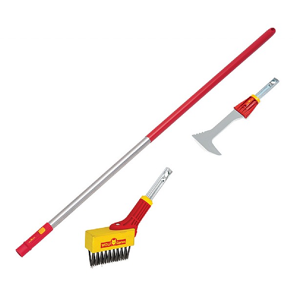 Wolf Multi-Change Weeding Brush, Scraper & 142cm Handle Set