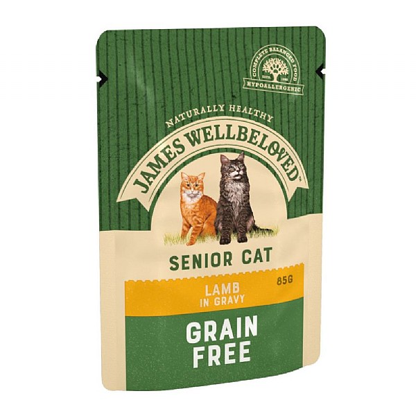 James Wellbeloved Lamb in Gravy Adult Cat Pouch 85g