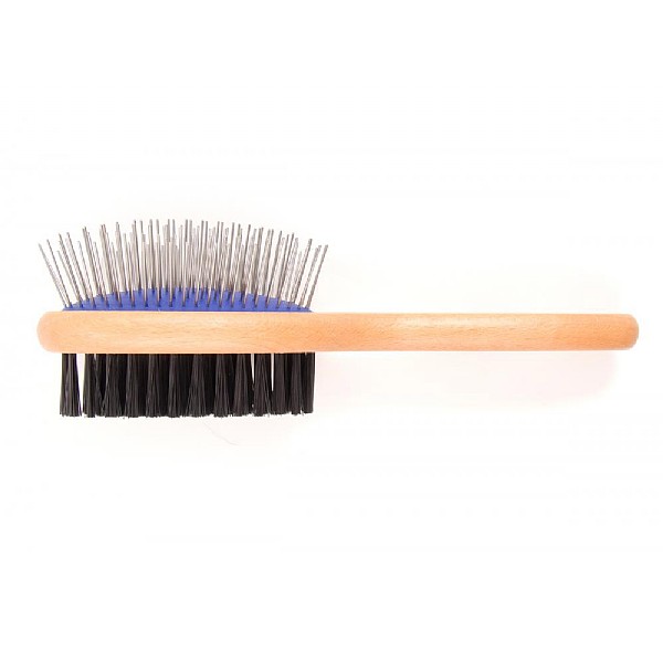 Ancol Heritage Wooden Handle Double Sided Brush - Small
