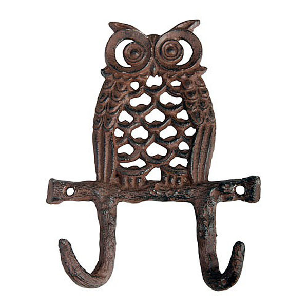 Cast Iron Owl Twin Hooks