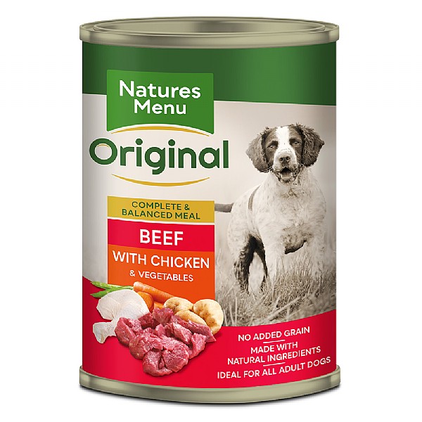 Natures Menu Original Beef with Chicken & Vegetables Multi Serve Canned Dog Food (400g)