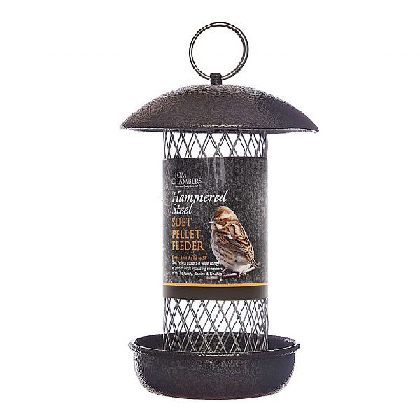 Tom Chambers Hammered Steel Suet Pellet Feeder