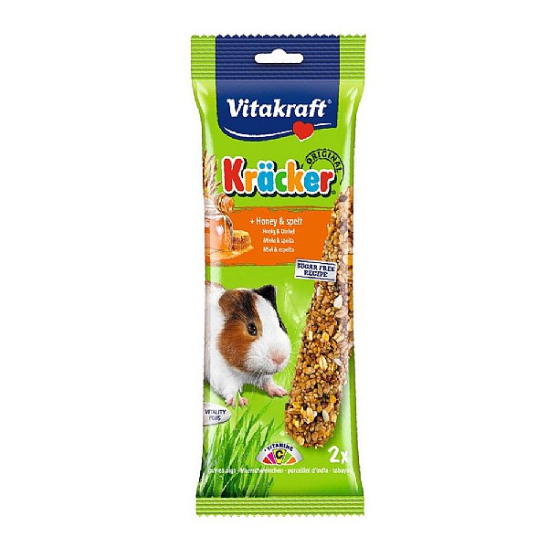 Vitakraft Kracker Guinea Pig Honeyspelt Stick (Pack of 2)