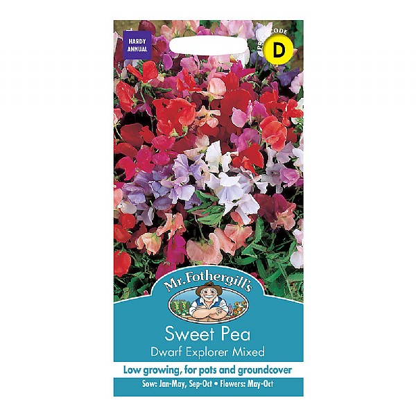 Mr Fothergills Sweet Pea Dwarf Explorer Mixed Seeds