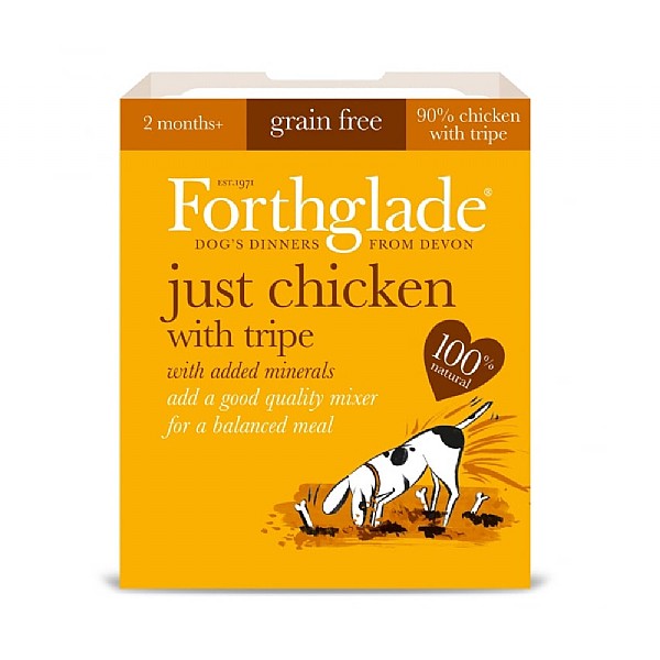 Forthglade Adult Just Chicken with Tripe Grain Free Wet Dog Food 395g