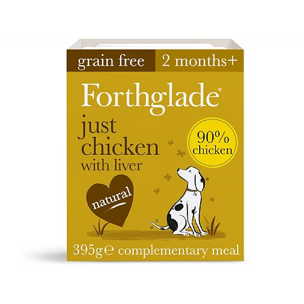Forthglade Adult Just Chicken with Liver Grain Free Wet Dog Food 395g