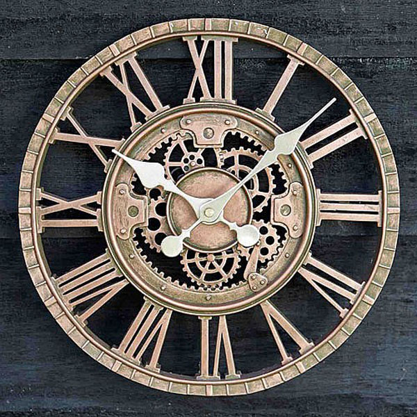 Outside In Newby Mechanical Wall Clock Bronze