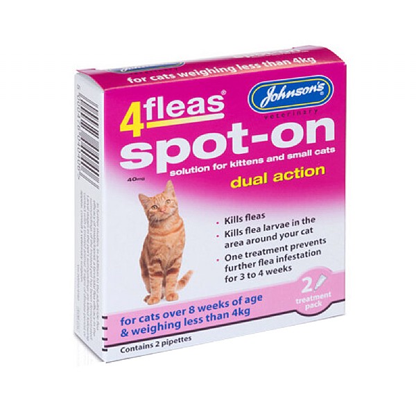 Johnson's 4Fleas Spoton Kitten 2 Vial Pack