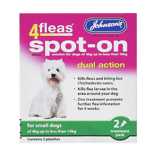 Johnson's 4Fleas Spoton Small Dog 2 Vial Pack