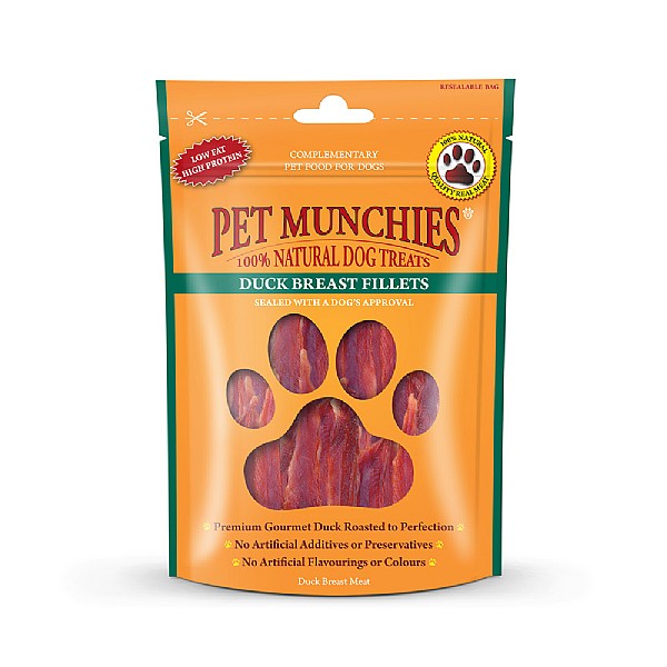 Pet Munchies Natural Duck Breast Fillets 80g