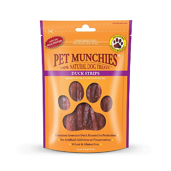 Pet Munchies Natural Duck Strips 90g