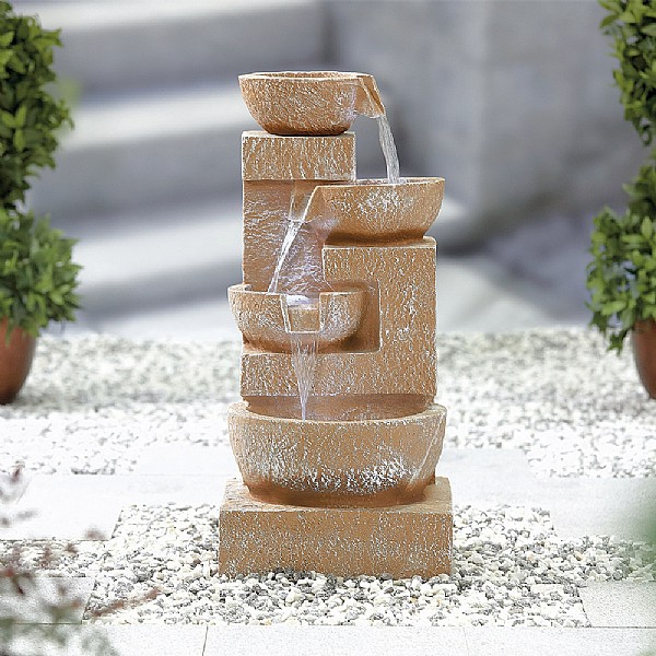 Kelkay Sparkling Bowls Water Feature with LED Lights Water Features