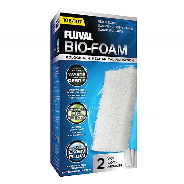 Fluval Bio-Foam Aquarium Filter Block (2pcs) for 104/5/6/7