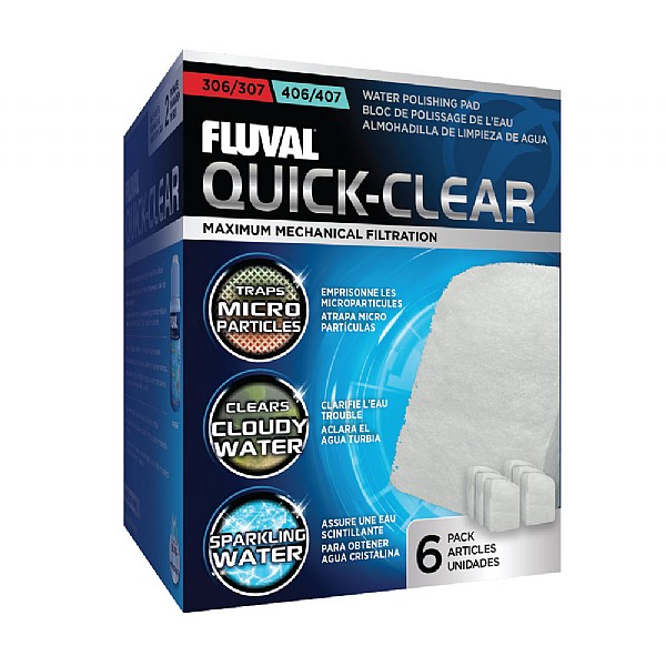 Fluval Quick Clear Pad for 304/5/6/7 & 404/5/6/7 (6pcs)