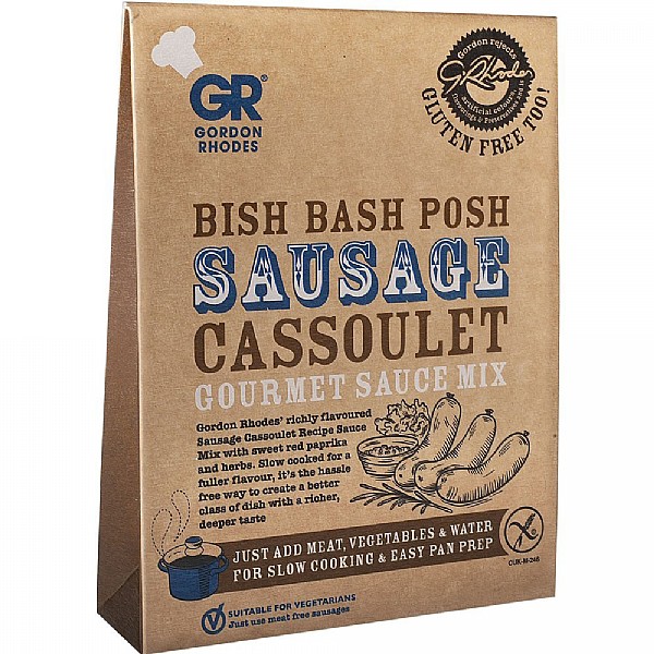 Gordon Rhodes Bish Bash Posh Sausage Cassoulet Gourmet Sauce Mix 75g