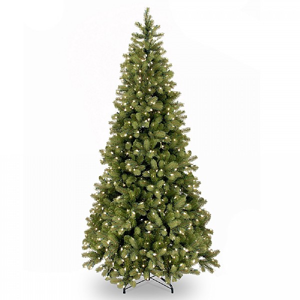 6.5ft Pre-Lit Bayberry Spruce Slim Feel-Real Artificial Christmas Tree