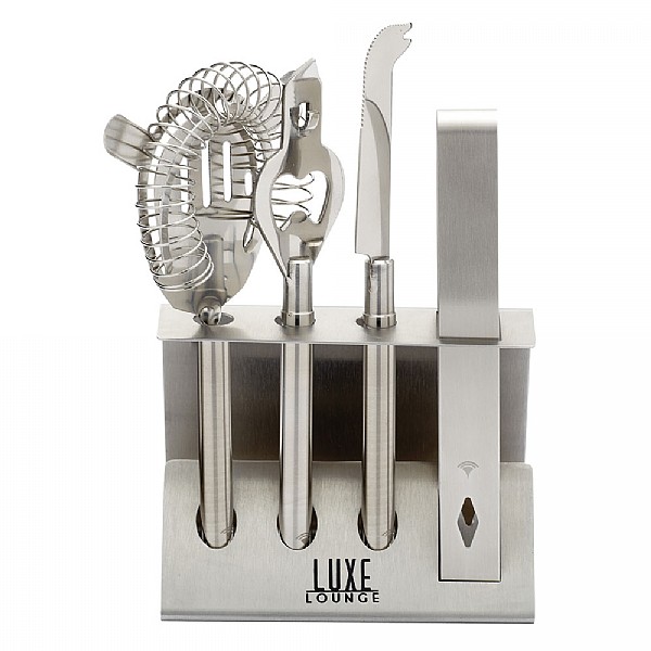 Bar Craft 5 Piece Stainless Steel Cocktail Tool Set
