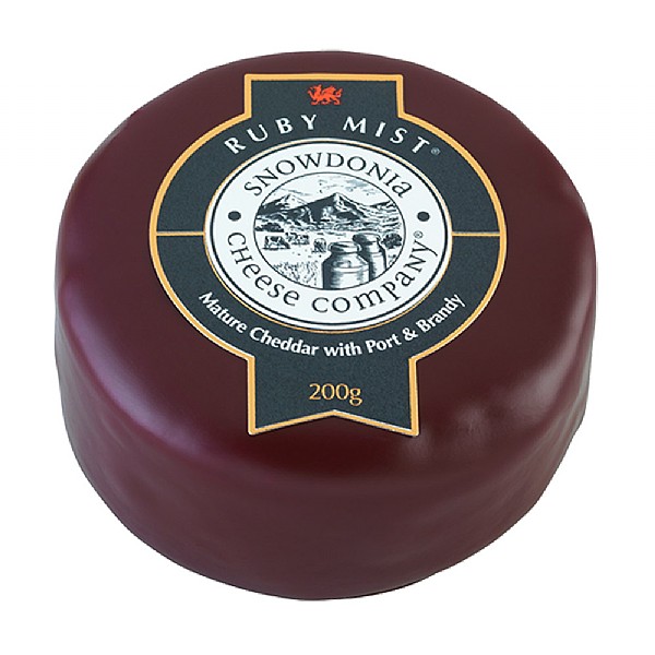 Ruby Mist Mature Cheddar with Port & Brandy Truckle 200g